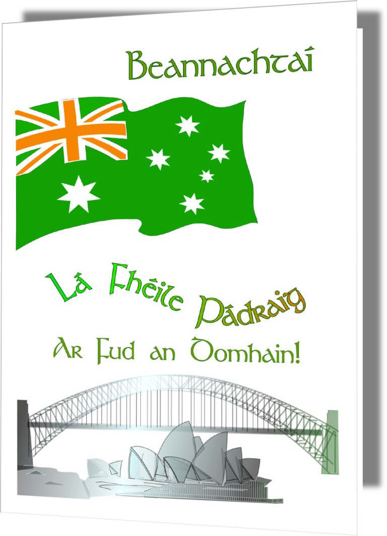 St Patrick's Day Australian Card