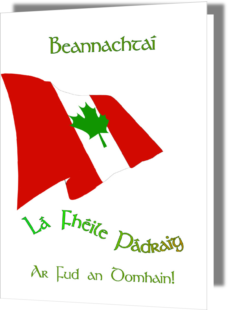 St Patrick's Day Canada Flag